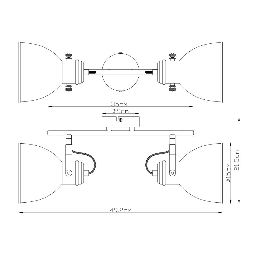 Globo - Spot svetiljka 2xE27/40W/230V