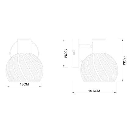 Globo - Zidna reflektorska lampa 1xE27/40W/230V