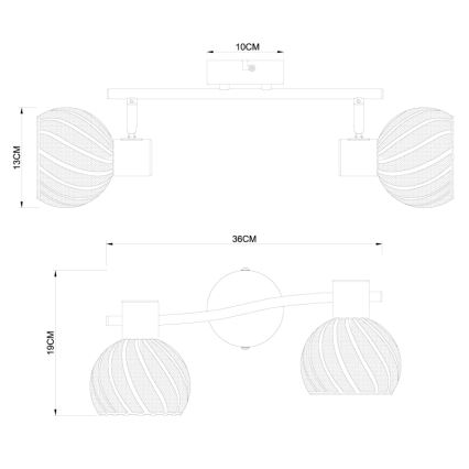 Globo - Reflektorska lampa 2xE27/40W/230V