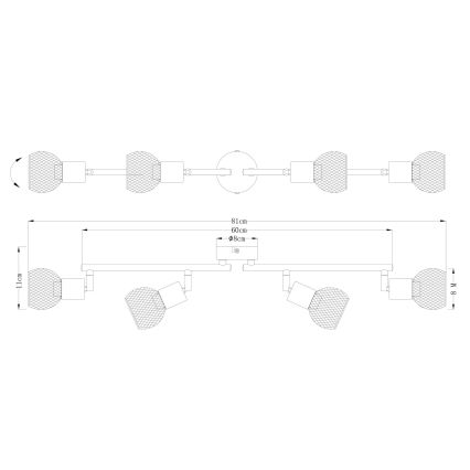 Globo - Reflektorska lampa 4xE14/40W/230V