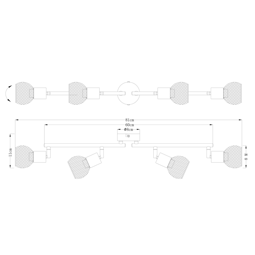 Globo - Reflektorska lampa 4xE14/40W/230V