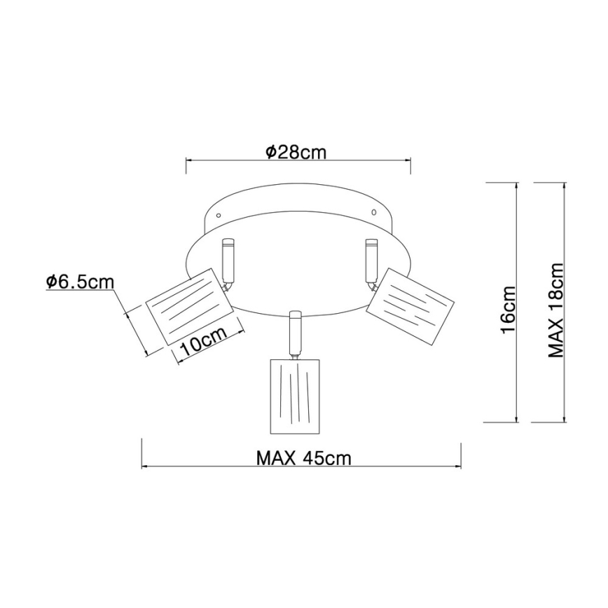 Globo - Reflektorska lampa 3xE27/60W/230V