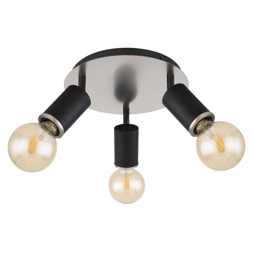 Globo - Reflektorska lampa 3xE27/60W/230V crno drvo