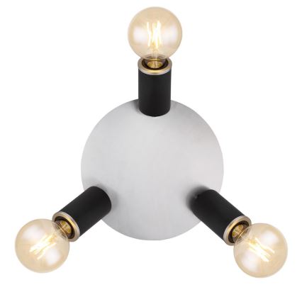 Globo - Reflektorska lampa 3xE27/60W/230V crno drvo