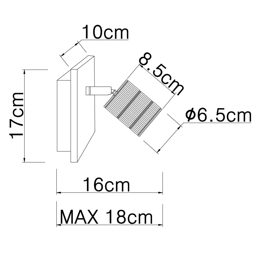 Globo - Zidna reflektorska lampa 1xE27/60W/230V