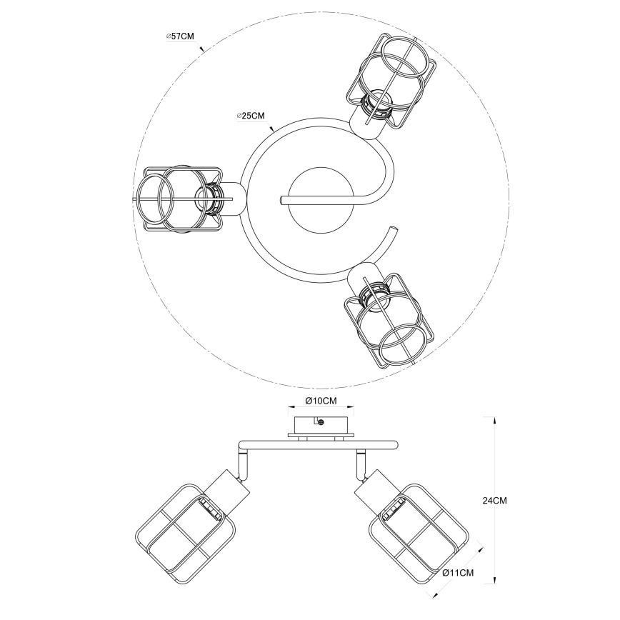Globo - spot svetiljka 3xE27/40W/230V