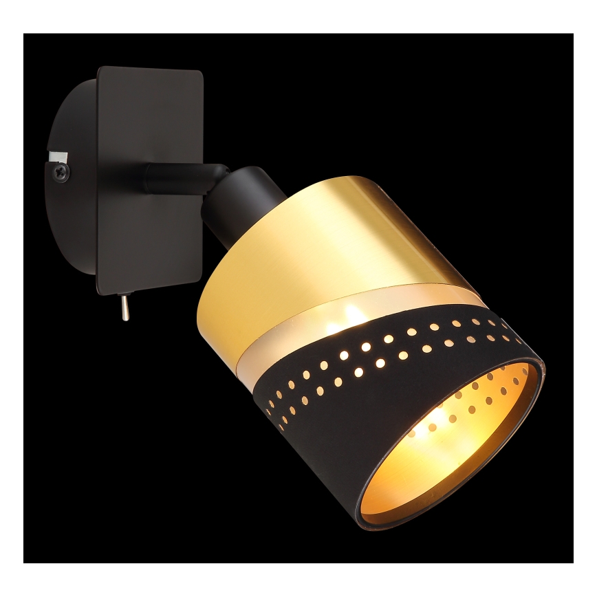 Globo - Zidna reflektorska lampa 1xE14/25W/230V crno/zlatna