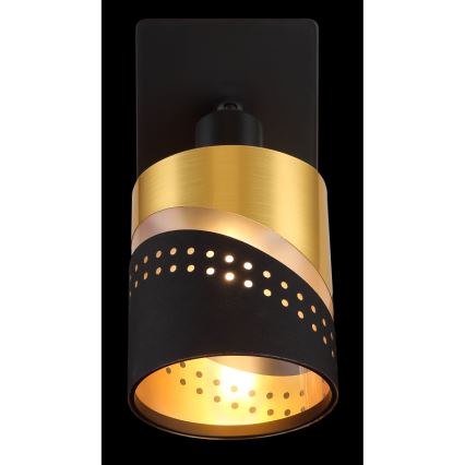 Globo - Zidna reflektorska lampa 1xE14/25W/230V crno/zlatna