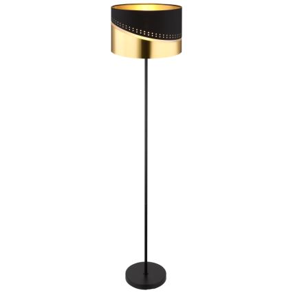 Globo - Podna lampa 1xE27/60W/230V pr. 35 cm crno/zlatna