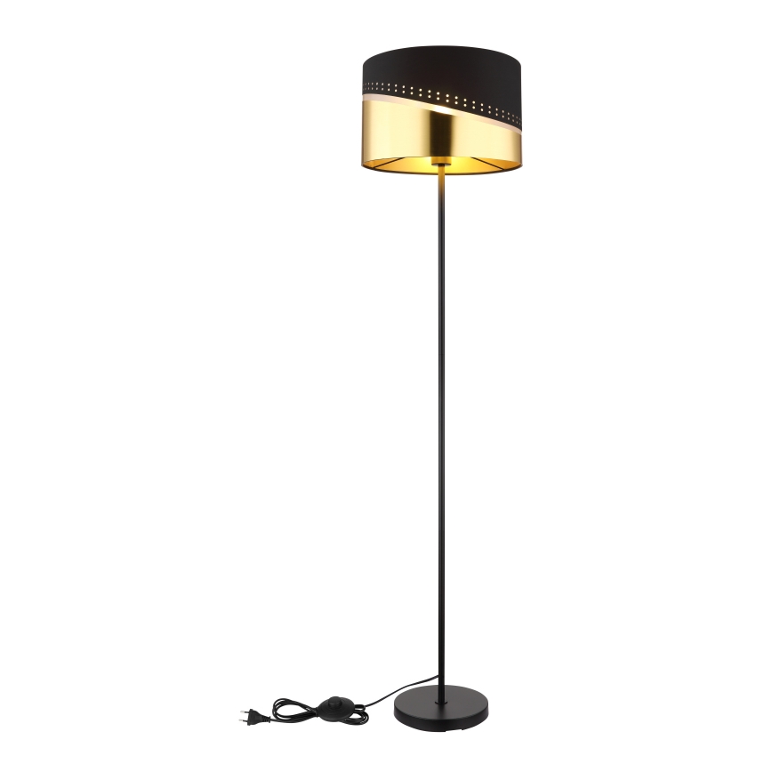 Globo - Podna lampa 1xE27/60W/230V pr. 35 cm crno/zlatna