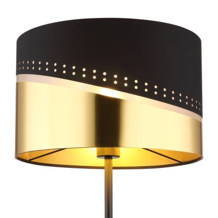 Globo - Podna lampa 1xE27/60W/230V pr. 35 cm crno/zlatna