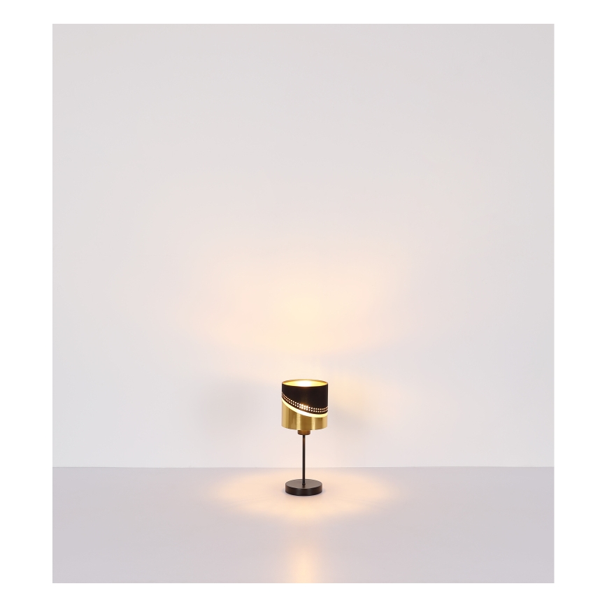 Globo - Stona lampa 1xE27/40W/230V pr. 16 cm crno/zlatna
