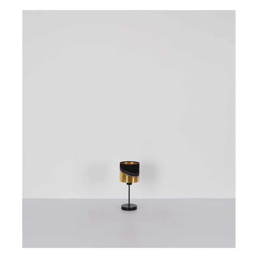 Globo - Stona lampa 1xE27/40W/230V pr. 16 cm crno/zlatna