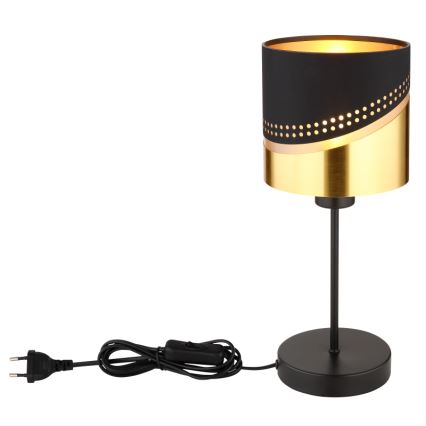 Globo - Stona lampa 1xE27/40W/230V pr. 16 cm crno/zlatna