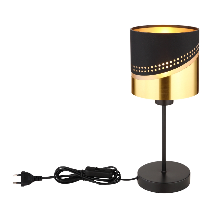 Globo - Stona lampa 1xE27/40W/230V pr. 16 cm crno/zlatna