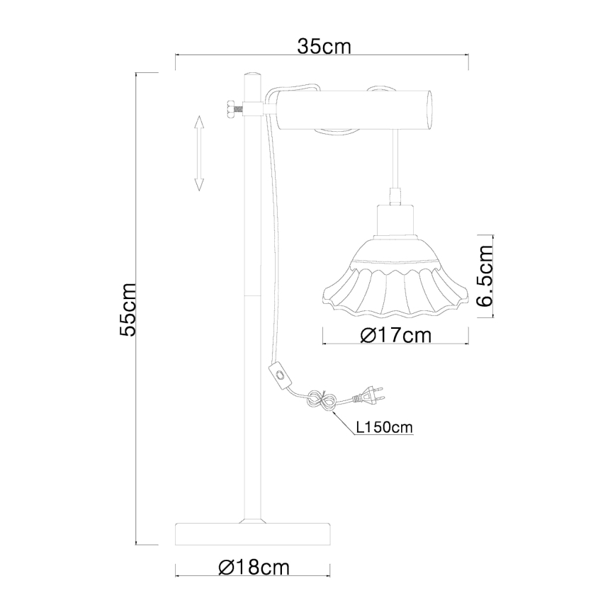 Globo - Stona lampa 1xE27/40W/230V