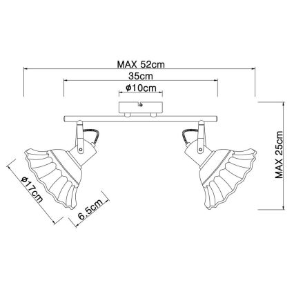 Globo - Spot svetiljka 2xE27/40W/230V