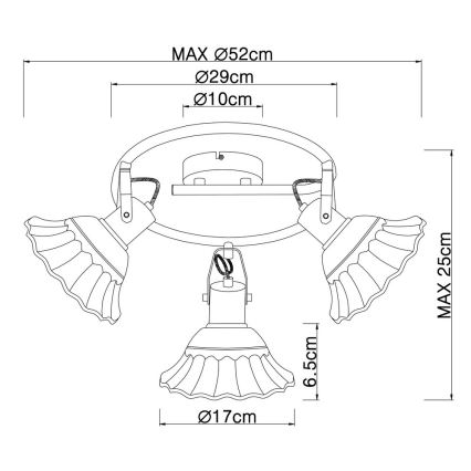 Globo - Reflektorska lampa 3xE27/40W/230V