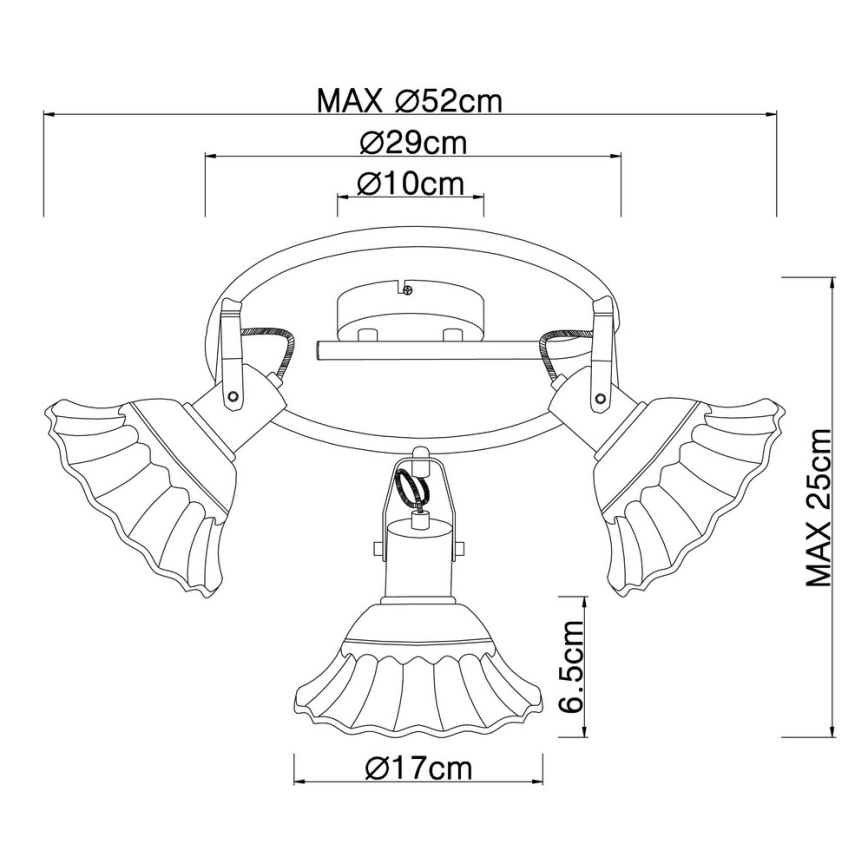 Globo - Reflektorska lampa 3xE27/40W/230V