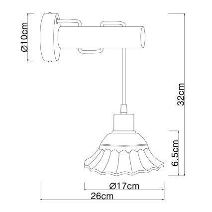 Globo - Zidna reflektorska lampa 1xE27/40W/230V