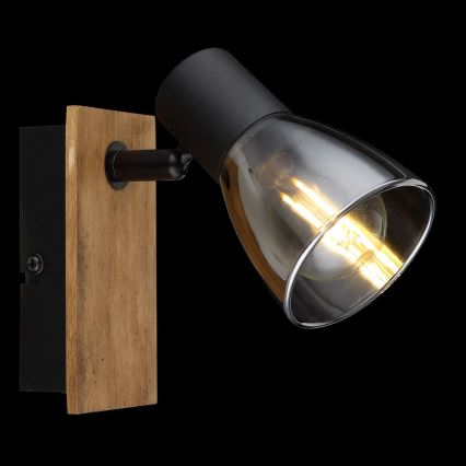 Globo - Zidna reflektorska lampa 1xE14/40W/230V crno/drvo