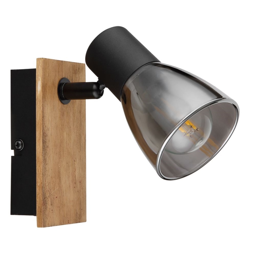 Globo - Zidna reflektorska lampa 1xE14/40W/230V crno/drvo