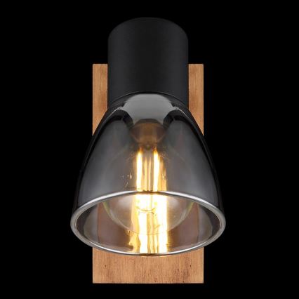 Globo - Zidna reflektorska lampa 1xE14/40W/230V crno/drvo
