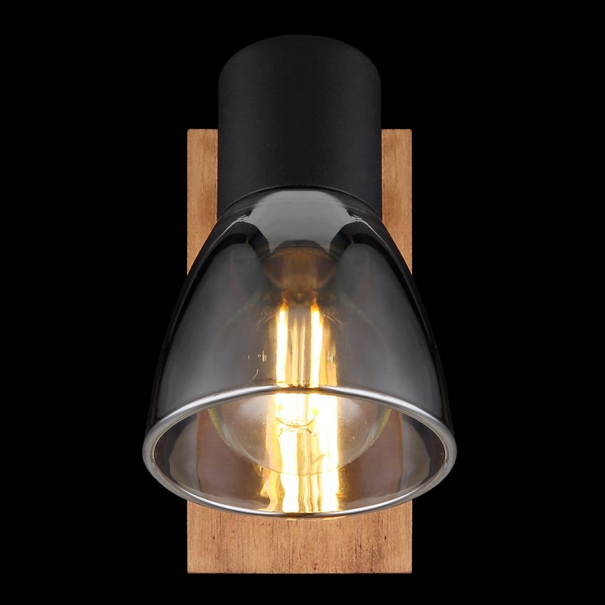 Globo - Zidna reflektorska lampa 1xE14/40W/230V crno/drvo