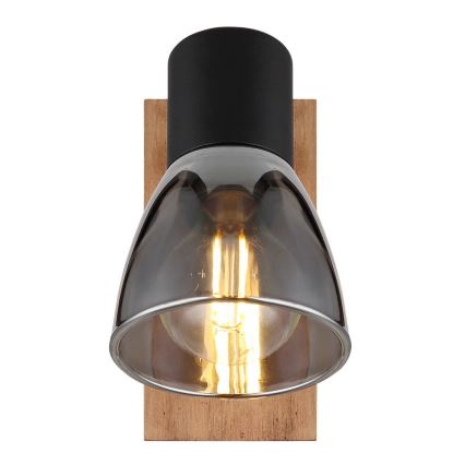 Globo - Zidna reflektorska lampa 1xE14/40W/230V crno/drvo