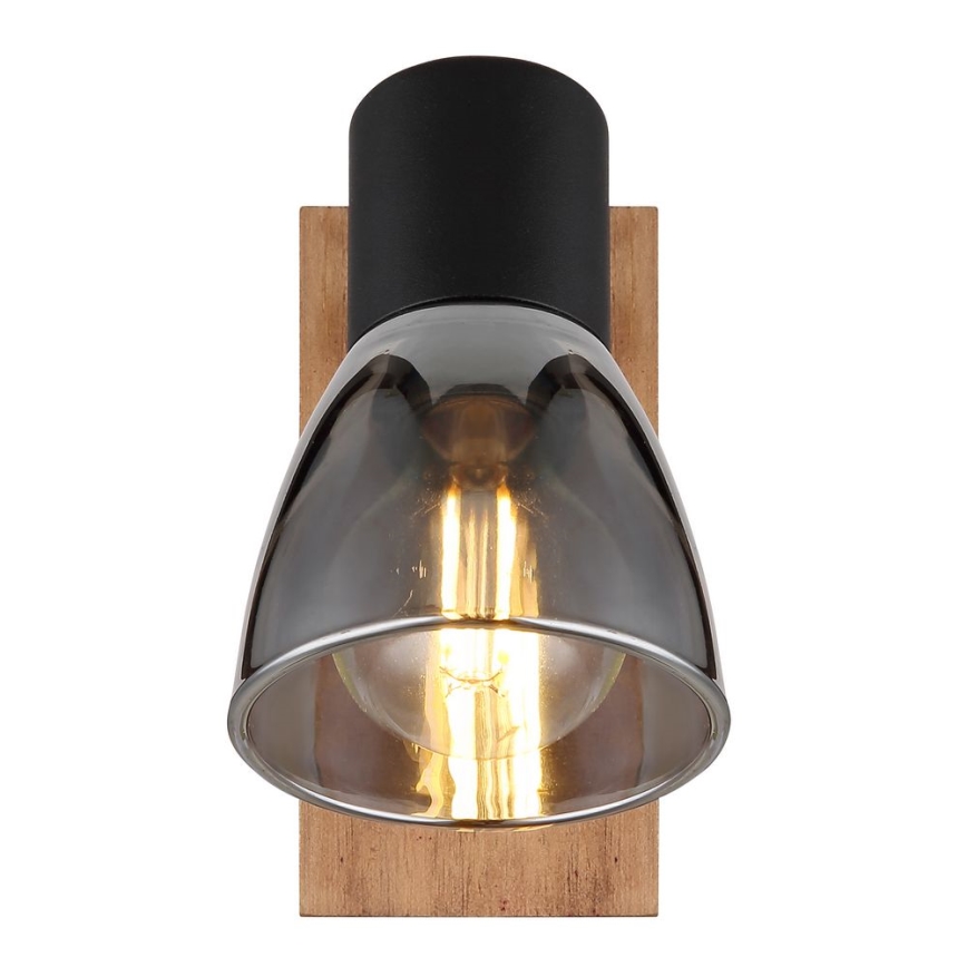 Globo - Zidna reflektorska lampa 1xE14/40W/230V crno/drvo