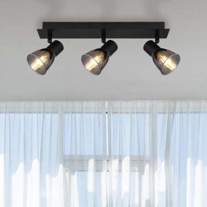 Globo - Reflektorska lampa 3xE14/40W/230V crno