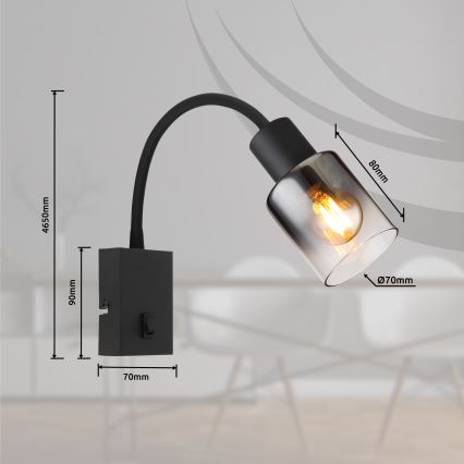Globo - Fleksibilna zidna lampa 1xE14/40W/230V