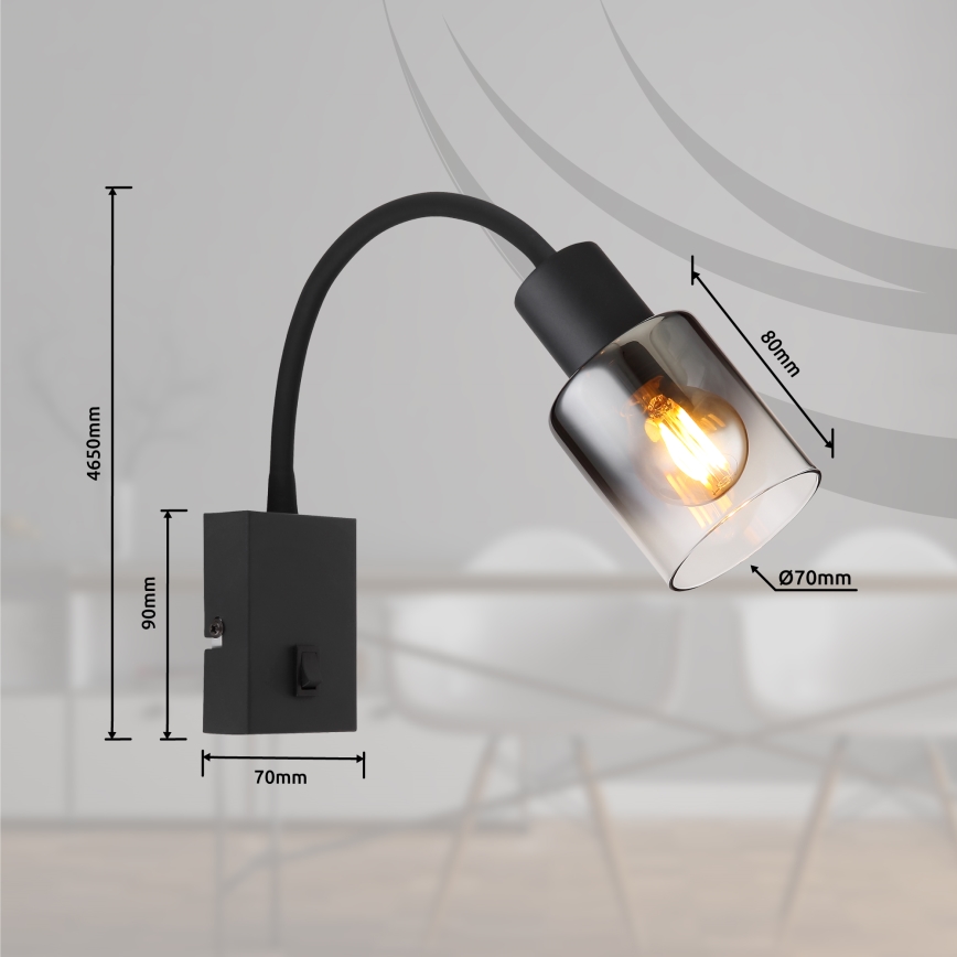 Globo - Fleksibilna zidna lampa 1xE14/40W/230V