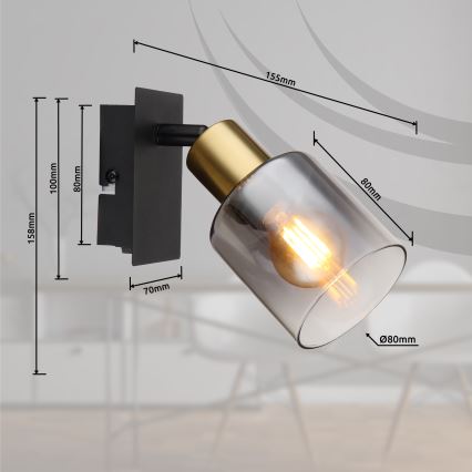 Globo - Zidna reflektorska lampa 1xE14/25W/230V