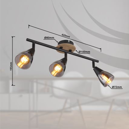 Globo - Reflektorska lampa 3xE14/25W/230V