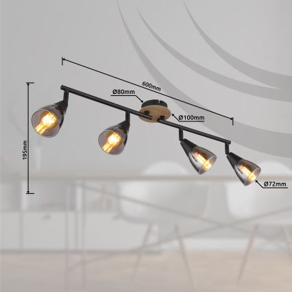 Globo - Reflektorska lampa 4xE14/25W/230V