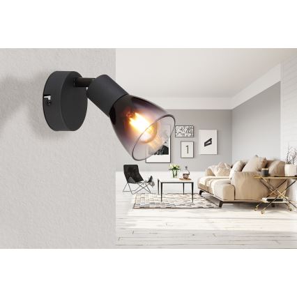 Globo - Zidna reflektorska lampa 1xE14/25W/230V crno