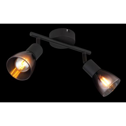 Globo - Reflektorska lampa 2xE14/25W/230V crno