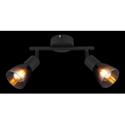 Globo - Reflektorska lampa 2xE14/25W/230V crno