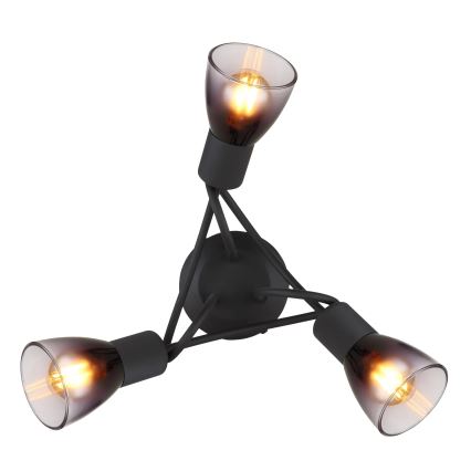 Globo - Nadgradni luster 3xE14/25W/230V crno