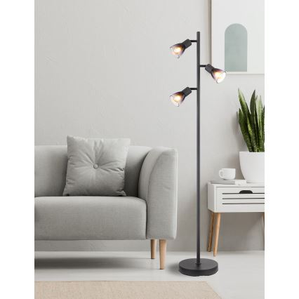 Globo - Podna lampa 3xE14/25W/230V crno