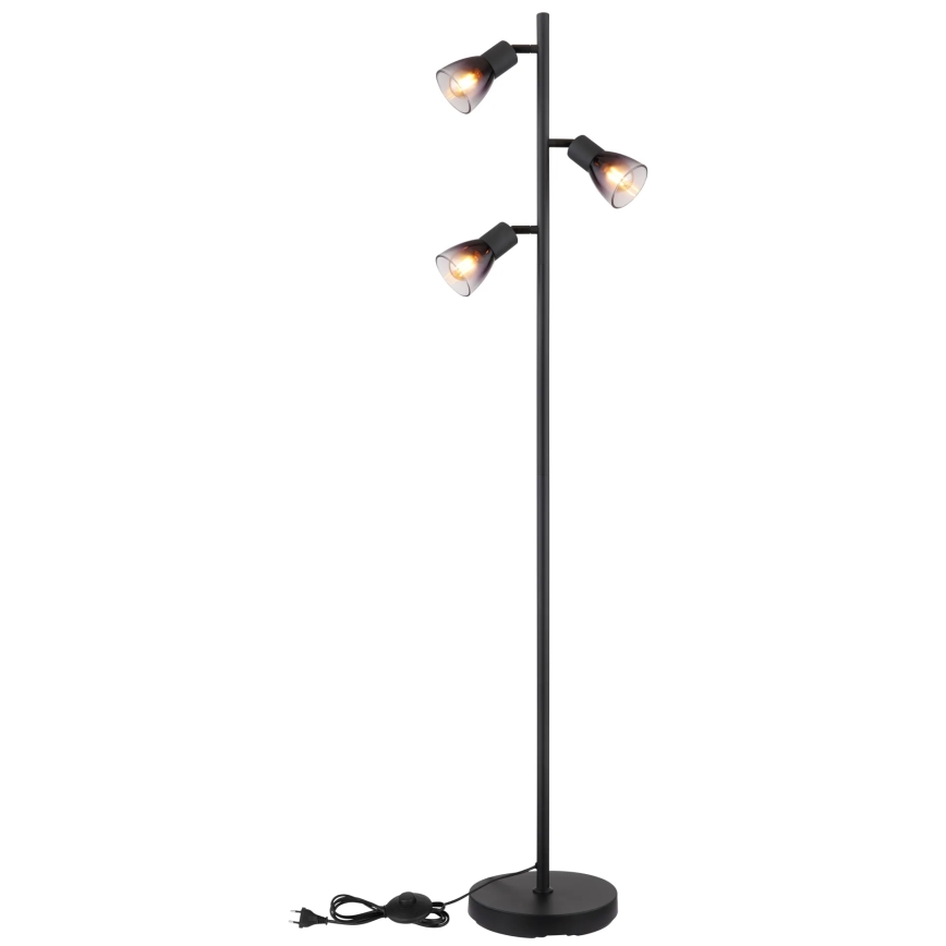 Globo - Podna lampa 3xE14/25W/230V crno