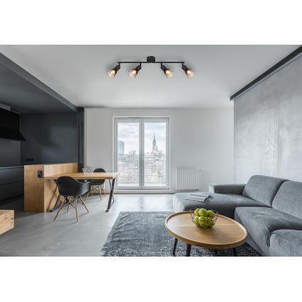 Globo - Spot svetiljka 4xE14/25W/230V crna