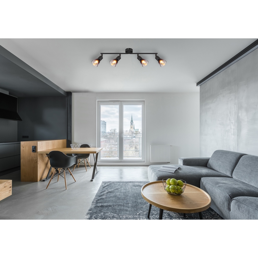 Globo - Spot svetiljka 4xE14/25W/230V crna