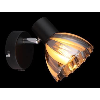 Globo - Zidno reflektorsko svetlo 1xE14/40W/230V crno