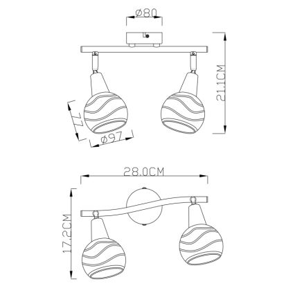 Globo - LED Reflektorska lampa 2xE14/4W/230V