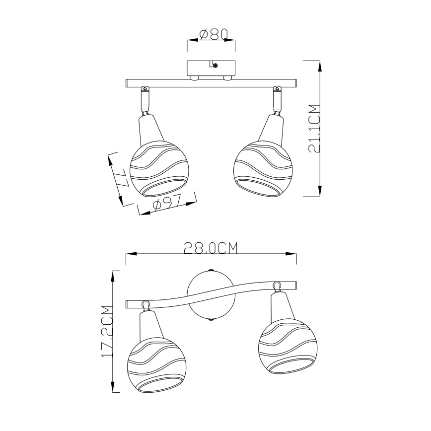 Globo - LED Reflektorska lampa 2xE14/4W/230V