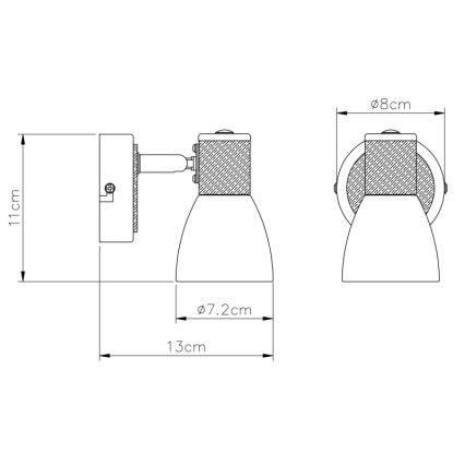 Globo - Reflektorska lampa 1xE14/40W/230V jasen