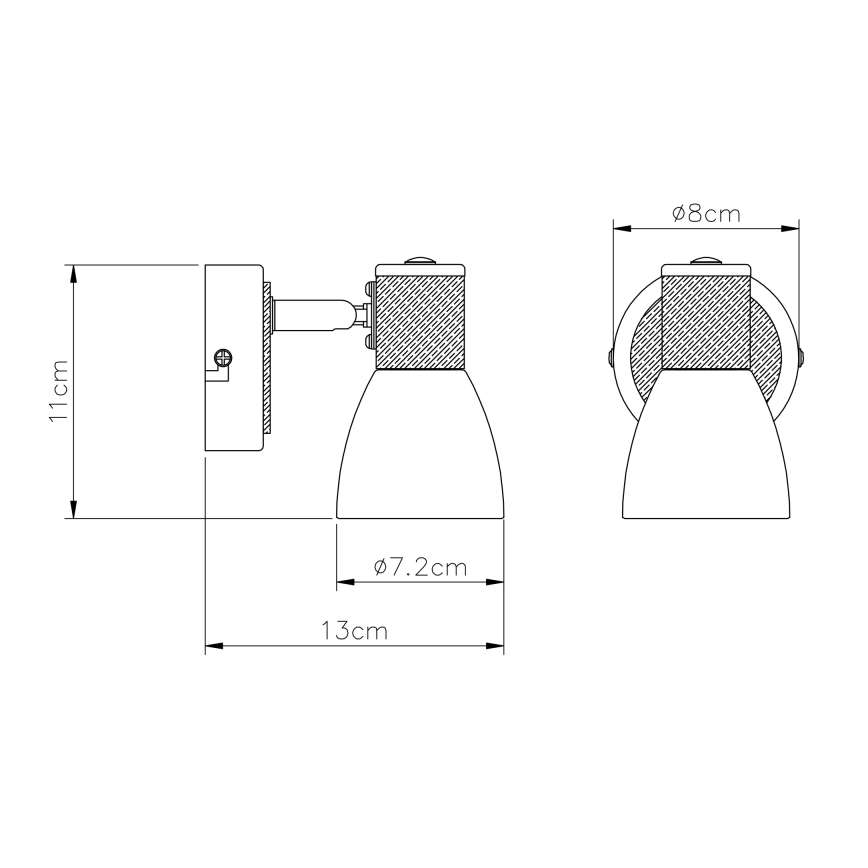 Globo - Reflektorska lampa 1xE14/40W/230V jasen
