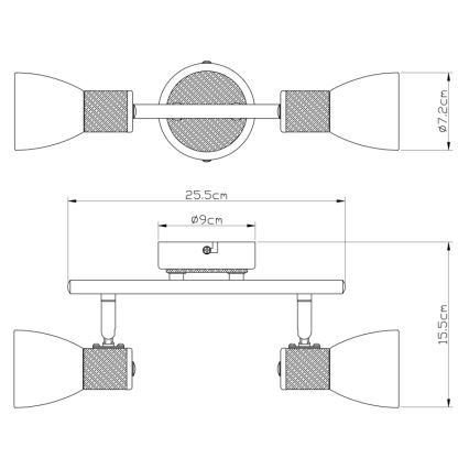 Globo - Reflektorska lampa 2xE14/40W/230V jasen